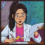 Student working on problems in the chemistry lab